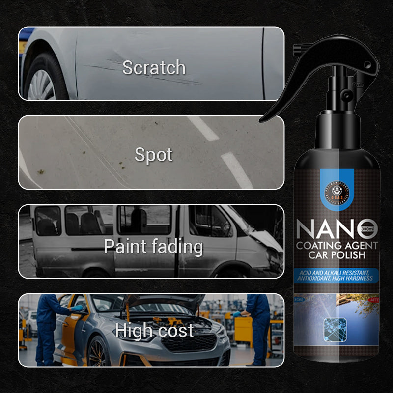 🎊Een handdoek wordt gratis weggegeven🎁Coating en Polijsten Vernieuwing Spray voor Auto