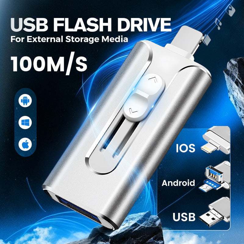 📱⚡ VANDAAG 50% KORTING! Maak opslagruimte vrij op je telefoon en zet foto’s binnen enkele minuten over — 4-in-1 USB-stick voor iPhone, Android en pc 💾