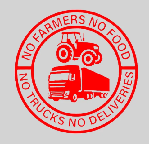 ⚡⚡50% KORTING!!! 🚜Autosticker: 🌾Geen boeren, geen voedsel – geen vrachtwagens, geen leveringen🚛