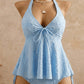 Tankini set met peplum en halternek voor dames