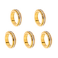 🎊【📍Exquisite Collection📍】Titanium Steel Rotatable Spinner Ring with Zirconia💫💍