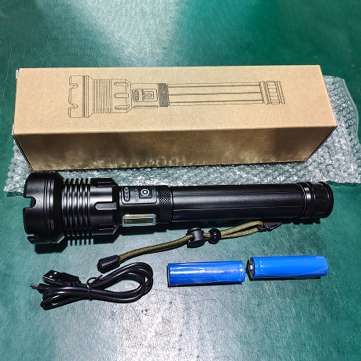 LED oplaadbare tactische laser zaklamp 90000 hoge lumen