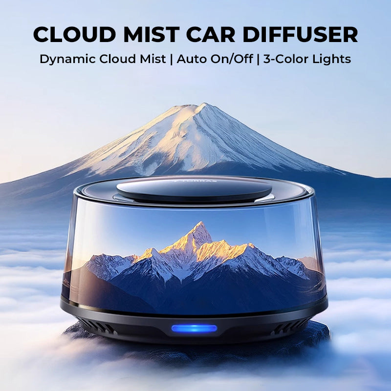 ☁️2025 Cloud Mist Auto Diffuser - Automatisch Aan/Uit met 30 dagen USB-C batterij & 1 navulling = 1 jaar frisheid