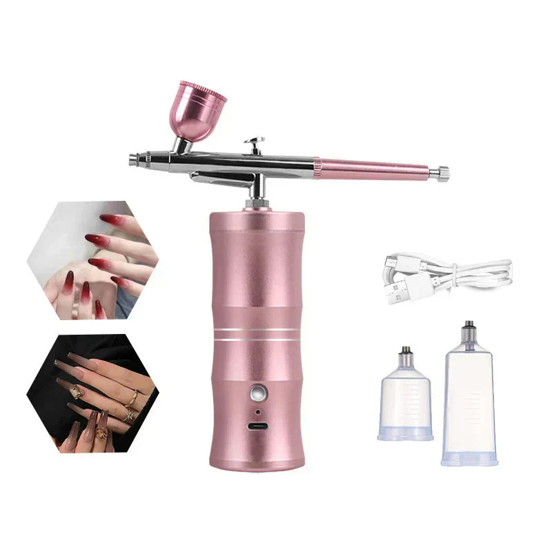 🎨 Elektrische Airbrush Kit met Compressor⚡ Precies Spuiten voor Modelbouw, Nagels, Taartdecoratie & Creatieve Projecten