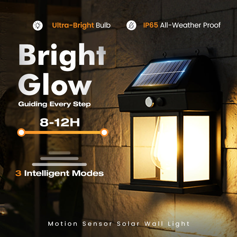 ⏳Time-Limited Special⏰Solar Wall Light with Motion Sensor – Weatherproof, Auto On/Off, Easy Install for Garden & Pathway 🌟