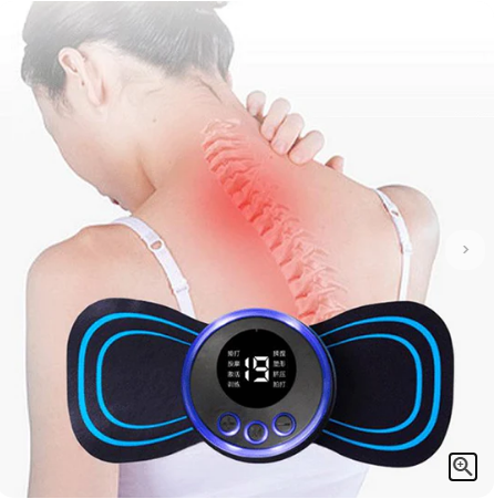 🔥50% korting speciale aanbieding🔥 Draagbare massager met 8 standen en LCD-scherm - Mini spierstimulator voor pijnverlichting