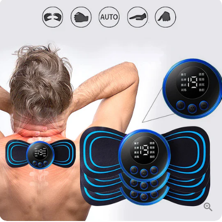 🔥50% korting speciale aanbieding🔥 Draagbare massager met 8 standen en LCD-scherm - Mini spierstimulator voor pijnverlichting