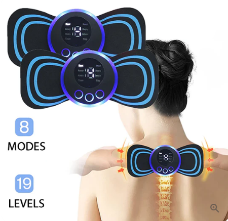 🔥50% korting speciale aanbieding🔥 Draagbare massager met 8 standen en LCD-scherm - Mini spierstimulator voor pijnverlichting