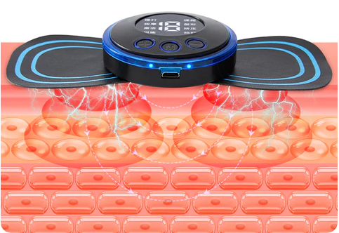 🔥50% korting speciale aanbieding🔥 Draagbare massager met 8 standen en LCD-scherm - Mini spierstimulator voor pijnverlichting