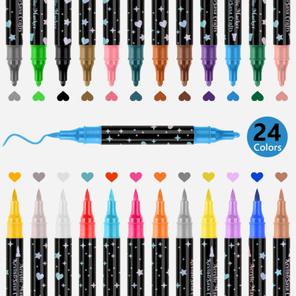 🔥Hot Sale 50% KORTING🎁Dual-Tip Glitter Marker Pen