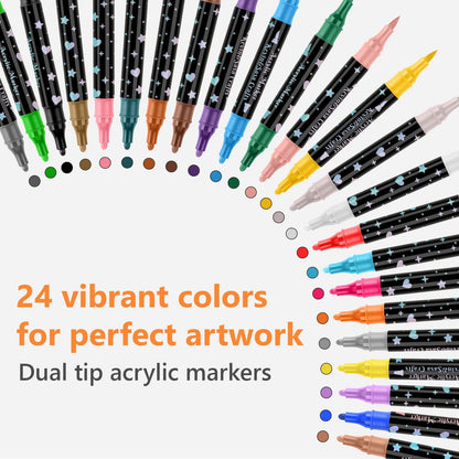 🔥Hot Sale 50% KORTING🎁Dual-Tip Glitter Marker Pen
