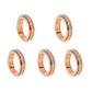 🎊【📍Exquisite Collection📍】Titanium Steel Rotatable Spinner Ring with Zirconia💫💍
