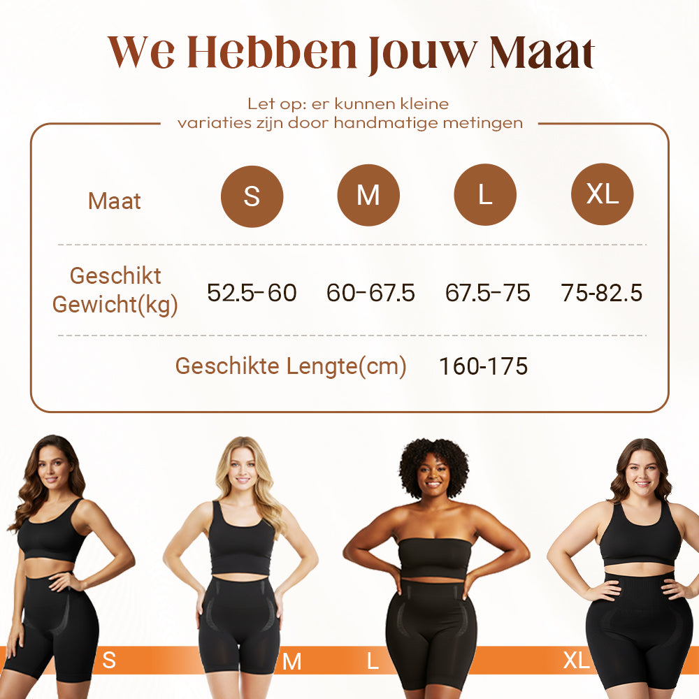 🔥🩱Corrigerende shorts met hoge taille voor een gelifte billenlook