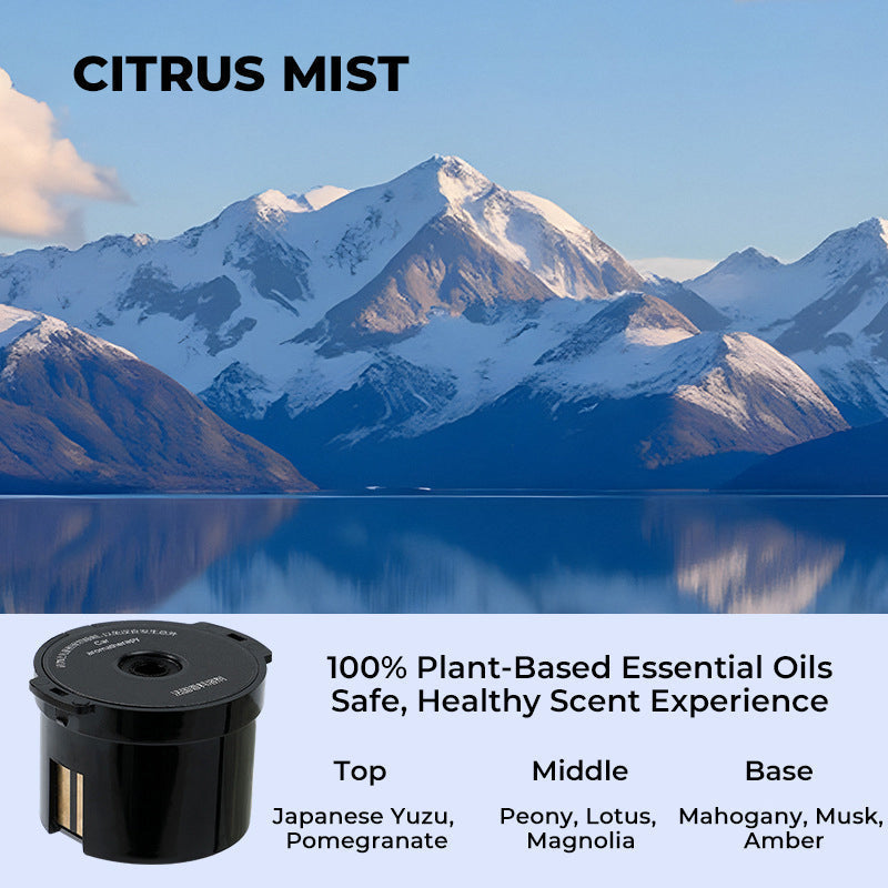 ☁️2025 Cloud Mist Auto Diffuser - Automatisch Aan/Uit met 30 dagen USB-C batterij & 1 navulling = 1 jaar frisheid
