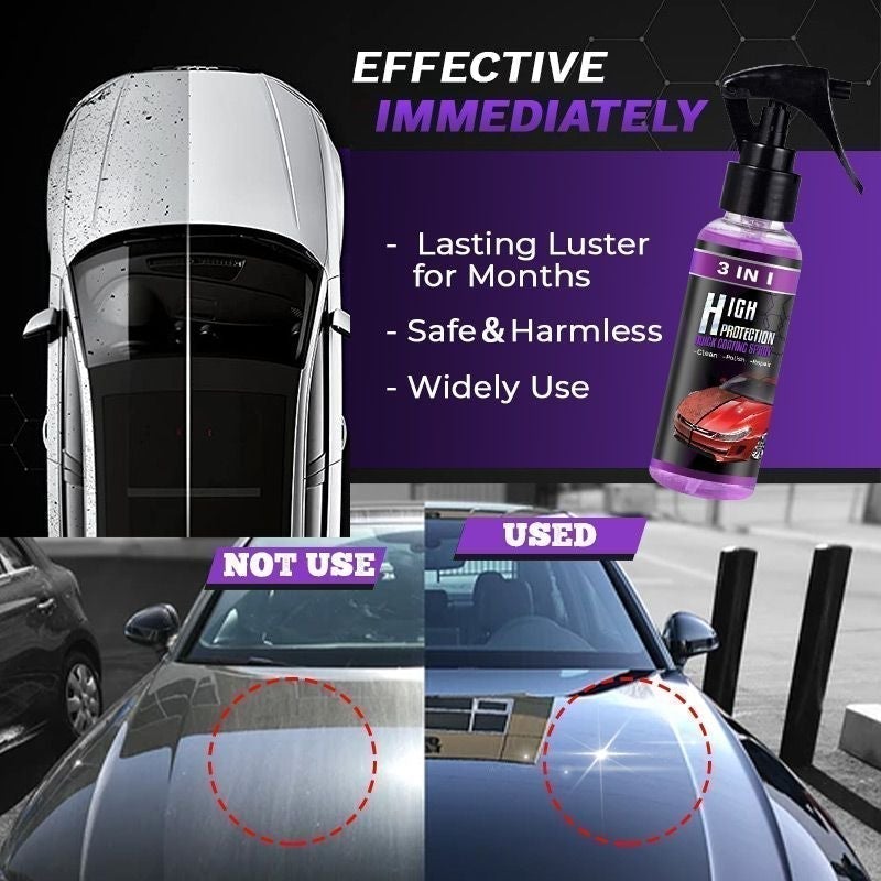 3-IN-1 Snelle autocoating spray met hoge bescherming