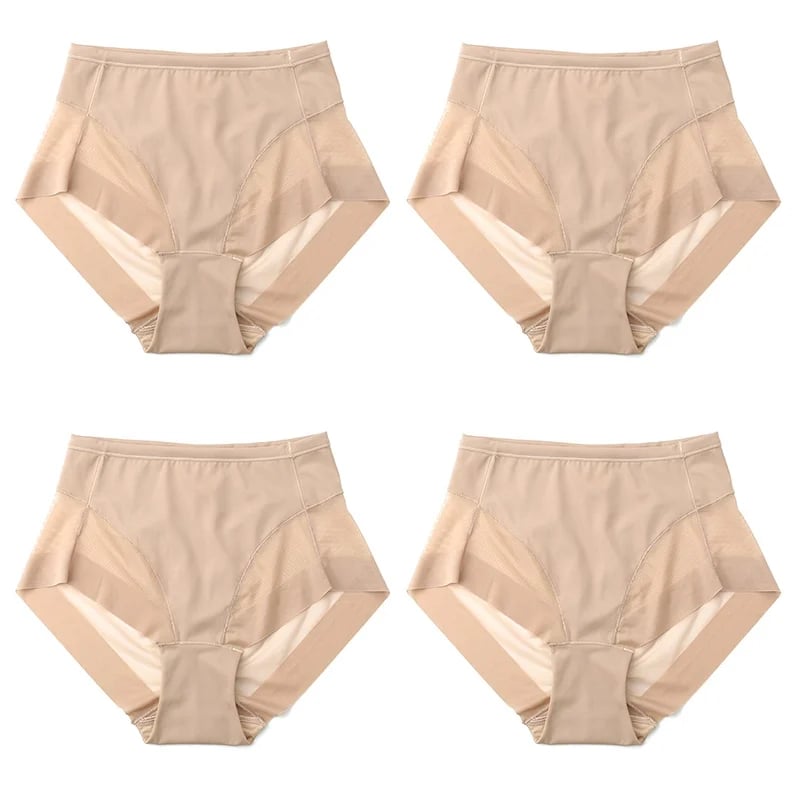 Naadloze ijszijde bodyconslip met hoge taille - betaal 1 krijg 4 (4 packs)