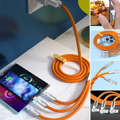 🔥 3-in-1 roterende elleboog-datakabel voor snel opladen van⚡