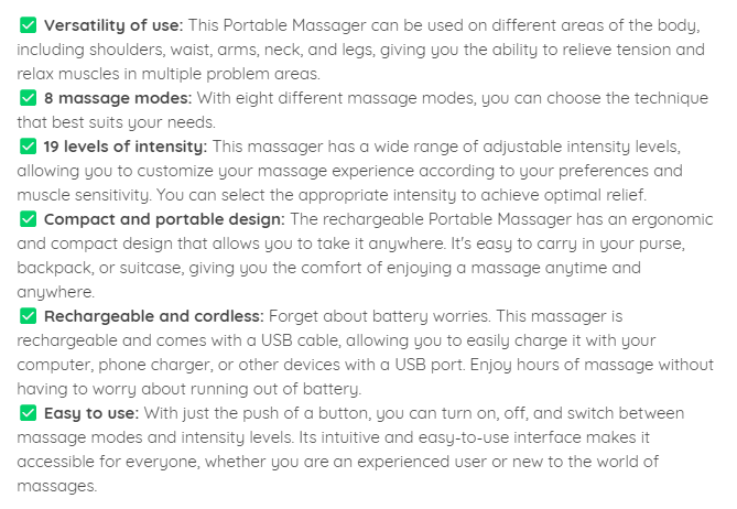 🔥50% korting speciale aanbieding🔥 Draagbare massager met 8 standen en LCD-scherm - Mini spierstimulator voor pijnverlichting