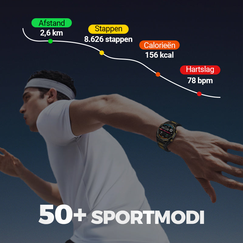 Gezondheidsmonitor Bluetooth Sport Smartwatch