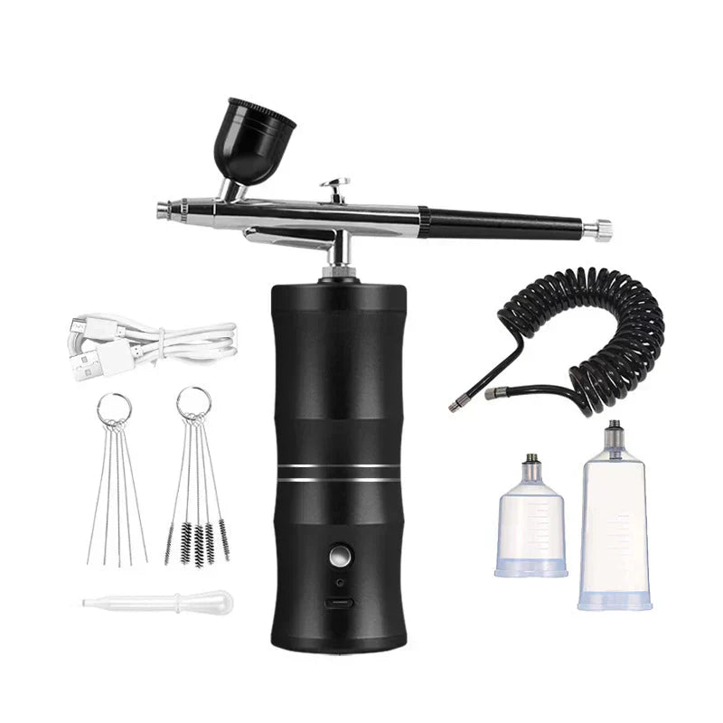 🎨 Elektrische Airbrush Kit met Compressor⚡ Precies Spuiten voor Modelbouw, Nagels, Taartdecoratie & Creatieve Projecten