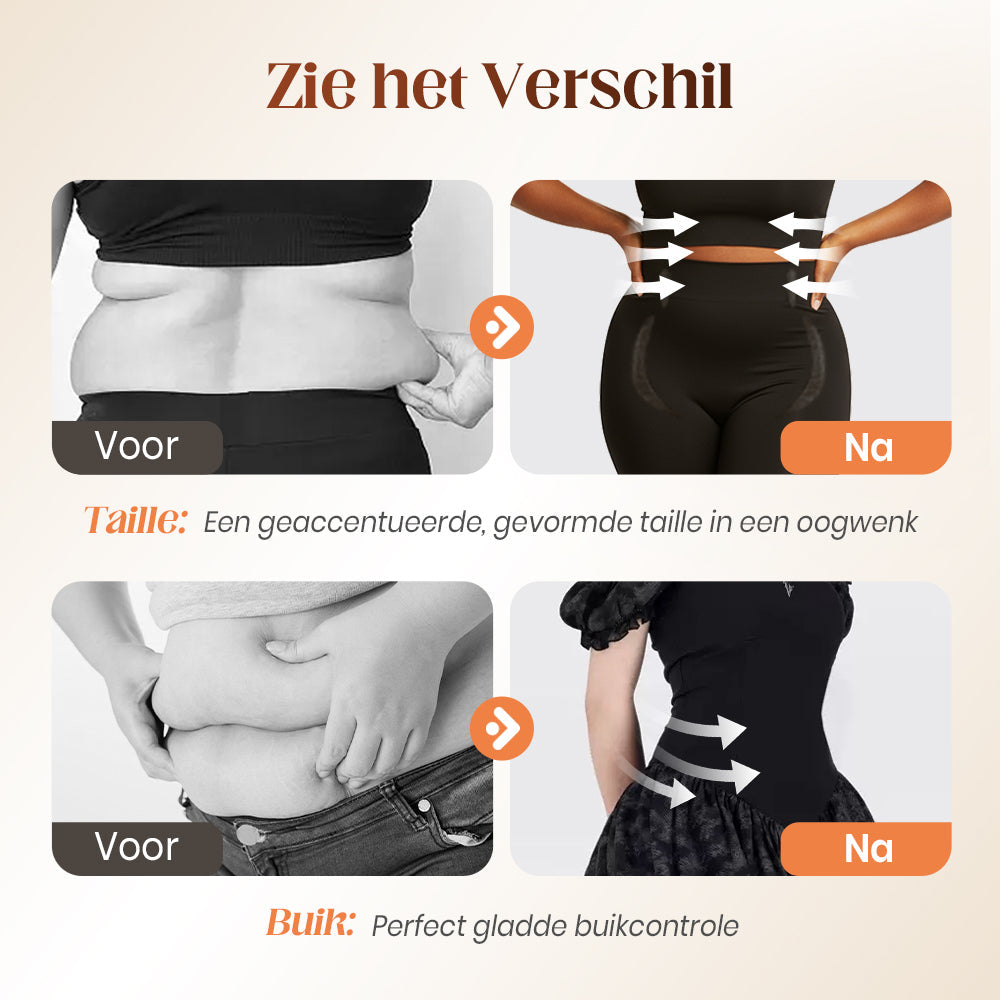 🔥🩱Corrigerende shorts met hoge taille voor een gelifte billenlook