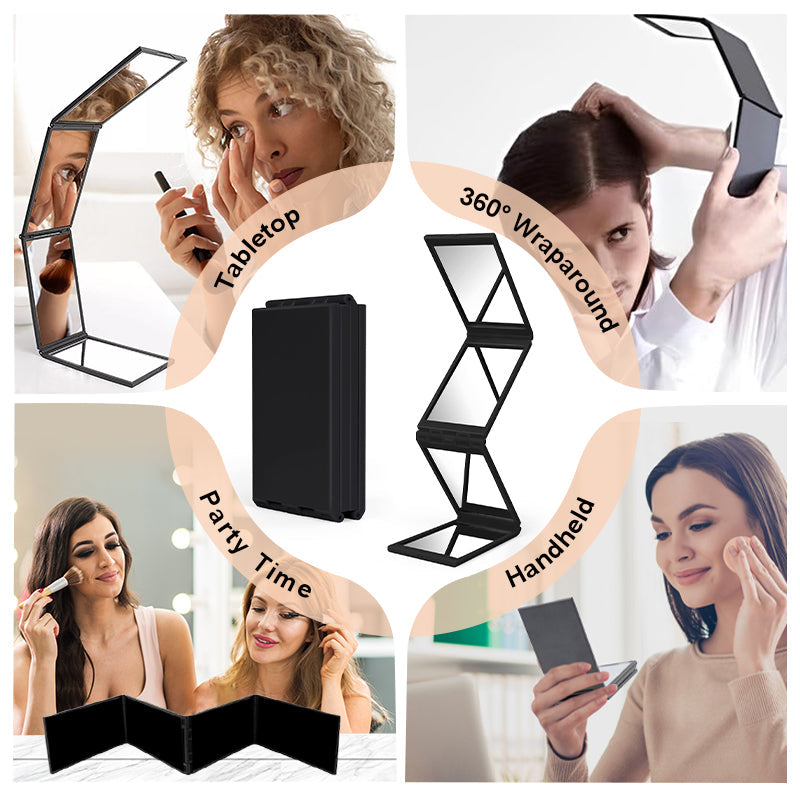 💥360° OPVOUWBARE SPIEGEL OM ZELF TE KNIPPEN EN TE MAKE-UP – ACHTERZIJDE BESCHIKBAAR
