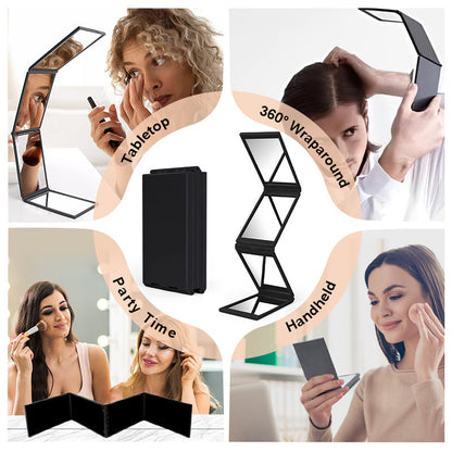 💥360° OPVOUWBARE SPIEGEL OM ZELF TE KNIPPEN EN TE MAKE-UP – ACHTERZIJDE BESCHIKBAAR