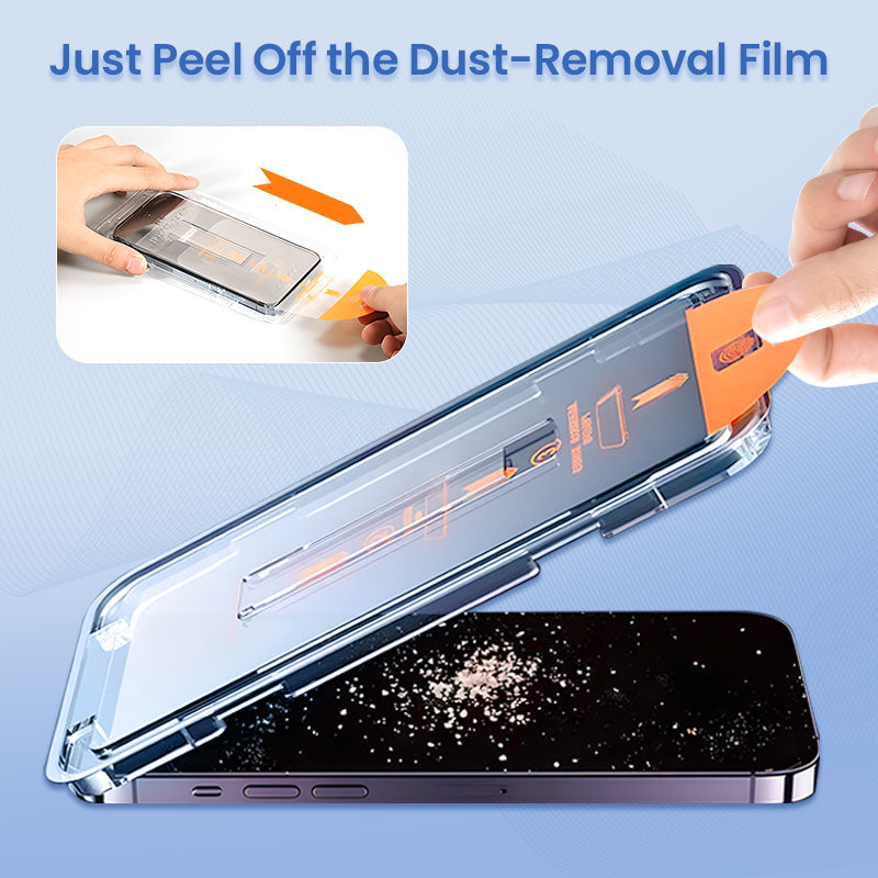 🔥50% UIT🔥4K HD/Anti-Sluipend Gehard Glas Screen Protector met Automatische Stofeliminatie Installatie voor iPhone