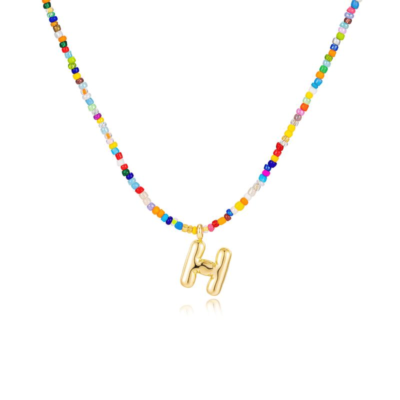 💜LAST DAY PROMOTION - 50%OFF💜 Letter Beaded Necklace for Women🔤A-Z