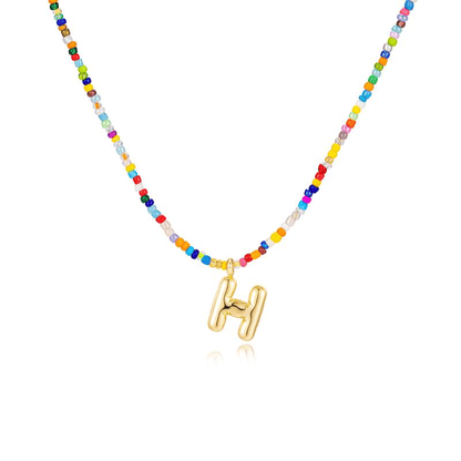💜LAST DAY PROMOTION - 50%OFF💜 Letter Beaded Necklace for Women🔤A-Z
