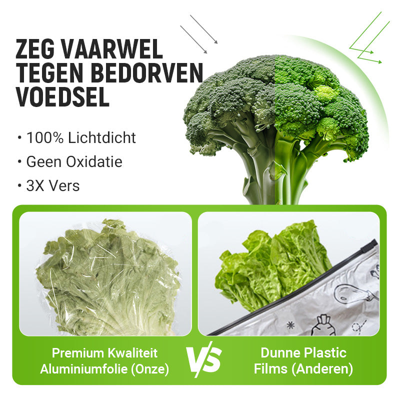 🍗Koop 2, krijg 1 gratis 🥦Herbruikbare afsluitbare opbergzakken van aluminiumfolie