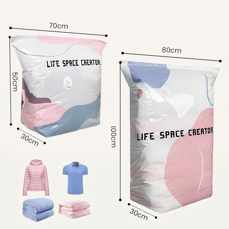 🔥50% KORTING 🎁 Koop 2 Krijg 1 Gratis! 🏆Pompvrije vacuüm opbergzakkenBespaar tot 80% ruimte, stofvrij en vochtbestendig, houdt kleding fris en schoon.Perfect voor dik beddengoed en groot seizoenskleding. 🛏️🗄️