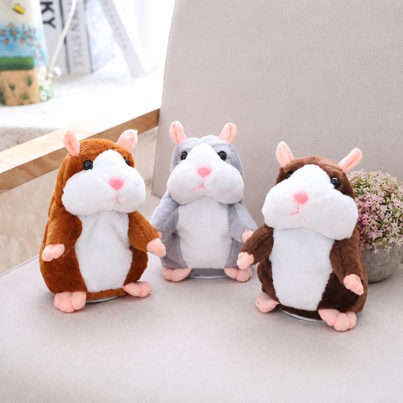 🐹 50% KORTING – Pratende Hamsterknuffel van 15 cm | Herhaalt Geluid en Beweegt Zijn Kopje