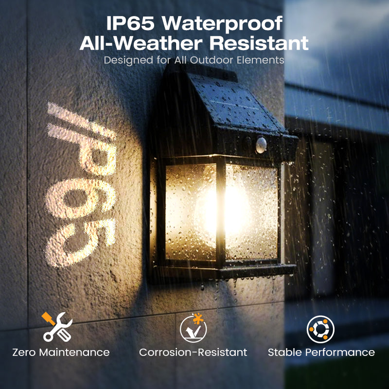 ⏳Time-Limited Special⏰Solar Wall Light with Motion Sensor – Weatherproof, Auto On/Off, Easy Install for Garden & Pathway 🌟