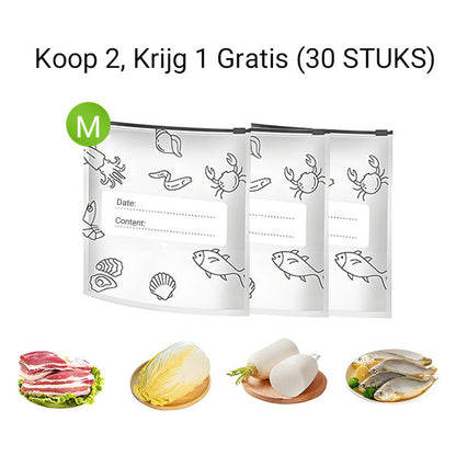 🍗Koop 2, krijg 1 gratis 🥦Herbruikbare afsluitbare opbergzakken van aluminiumfolie