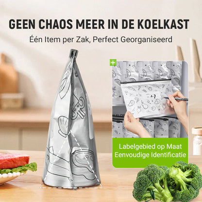 🍗Koop 2, krijg 1 gratis 🥦Herbruikbare afsluitbare opbergzakken van aluminiumfolie