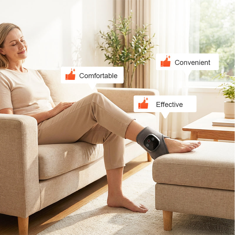 🦶【De draagbare thermische powerbank】— Warmtetherapie + vibratie, voor een diepe “reset” van uw enkels! ✨🌀