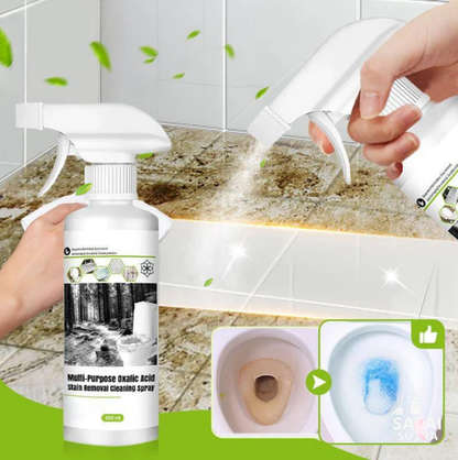 🌿🧼【Hoogwaardige oxaalzuurreiniger】— Eén keer spuiten, één keer afvegen en hardnekkige vlekken verdwijnen onmiddellijk! 🚫🧽