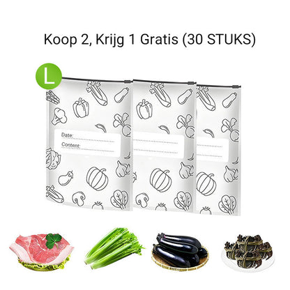 🍗Koop 2, krijg 1 gratis 🥦Herbruikbare afsluitbare opbergzakken van aluminiumfolie