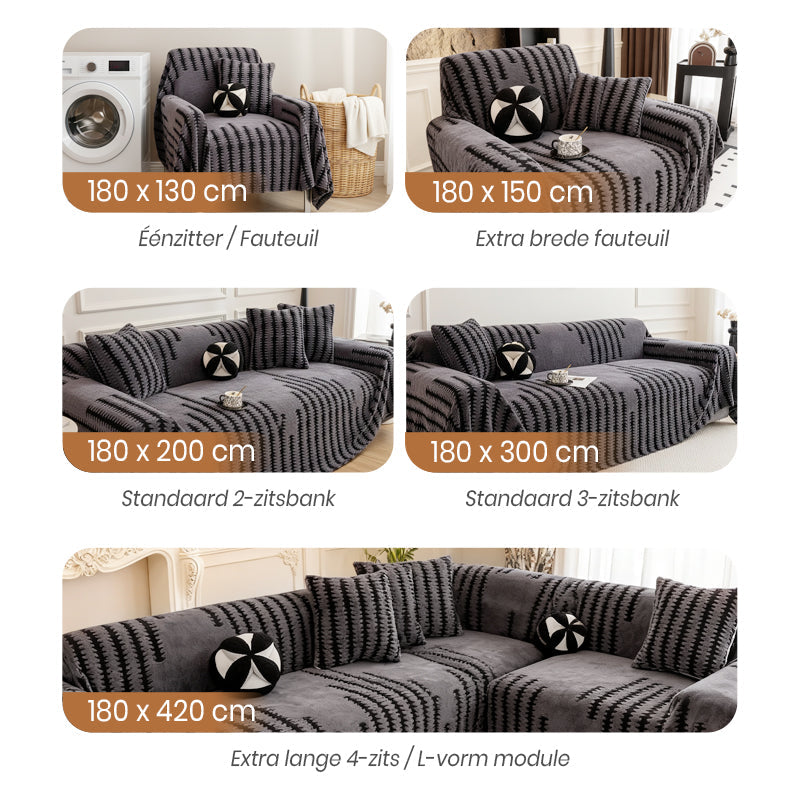 ⏰50% KORTING – LAATSTE KANS⏰ Pluche Sofaovertrek – Dik, Antislip & Pluche Warm – Geef je Oude Bank Nieuw Leven – Voor Herfst & Winter! 🔥