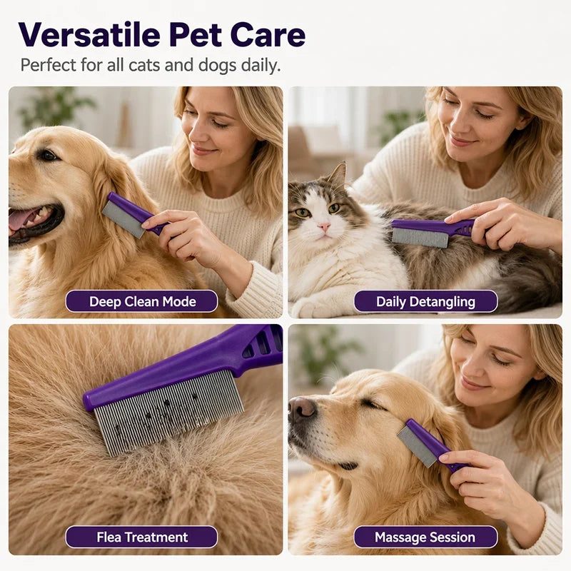 🔥🔥Koop 2, krijg 1 gratis 🎁🐾 Vlooienkam voor Huisdieren – Makkelijk Verzorgd ✨