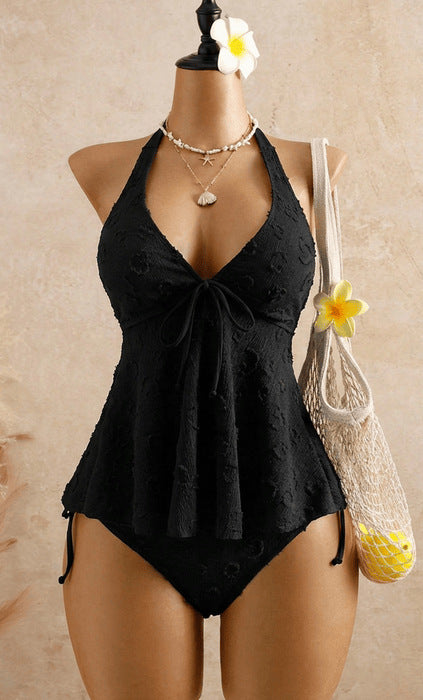 Tankini set met peplum en halternek voor dames