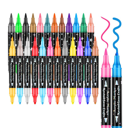 🔥Hot Sale 50% KORTING🎁Dual-Tip Glitter Marker Pen
