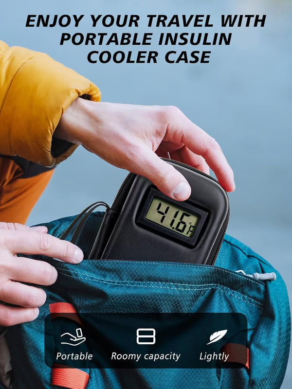 💉🌡️ 50% KORTING! Nooit meer zorgen over je insuline onderweg! Deze koeltas met temperatuurdisplay houdt je medicatie 6-8 uur koel – compact, licht en TSA-goedgekeurd!