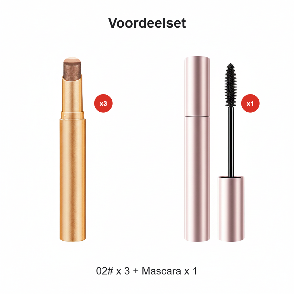 🎉 Tijdelijke aanbieding! Oogschaduwstick met drie tinten – snel aan te brengen, oogverblindend mooi！💫