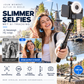📱 180 cm Smart Selfiestick met Automatische Gezichtsherkenning – Film en Maak Foto's met Meer Vrijheid
