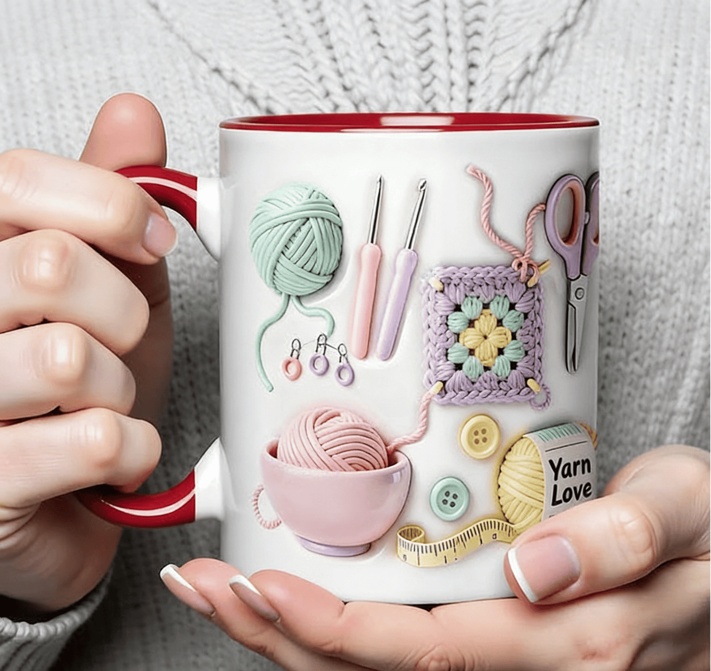 🏆Flitsverkoop⚡Meer dan 50.000 verkocht! Bijna op😱Yarn Love-mok, cadeau voor handwerkers en creatievelingen