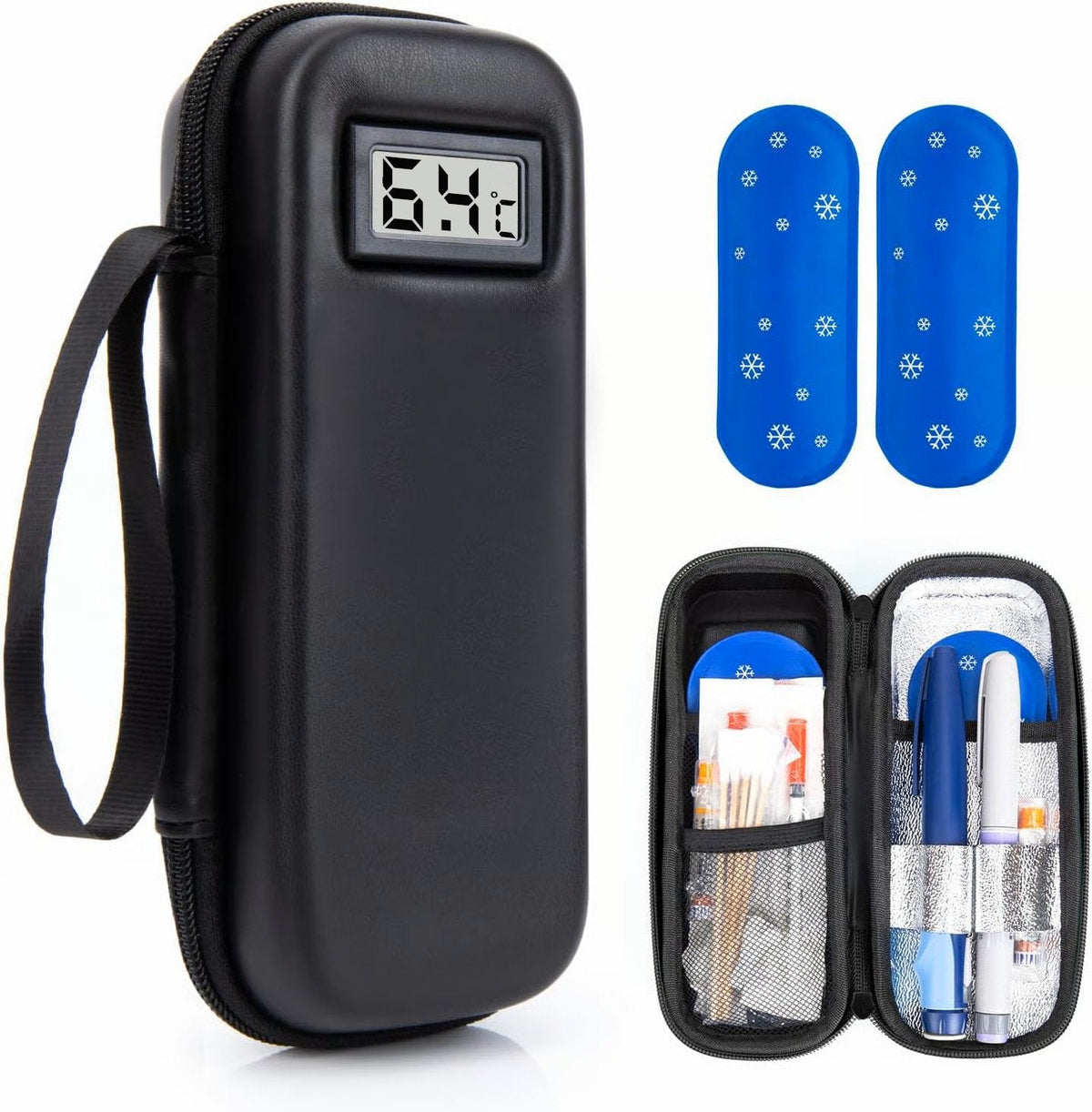 💉🌡️ 50% KORTING! Nooit meer zorgen over je insuline onderweg! Deze koeltas met temperatuurdisplay houdt je medicatie 6-8 uur koel – compact, licht en TSA-goedgekeurd!