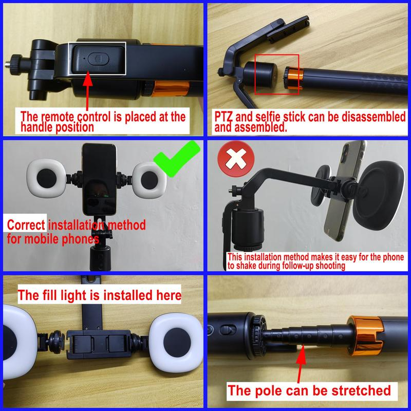 📱 180 cm Smart Selfiestick met Automatische Gezichtsherkenning – Film en Maak Foto's met Meer Vrijheid