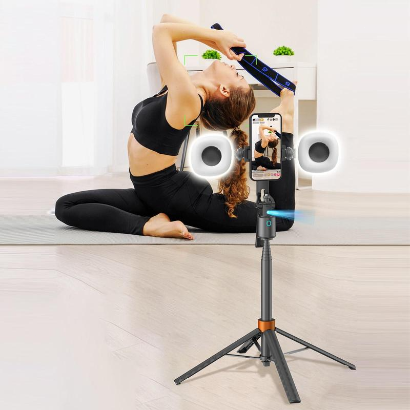 📱 180 cm Smart Selfiestick met Automatische Gezichtsherkenning – Film en Maak Foto's met Meer Vrijheid